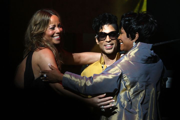 Mariah Carey, Patti LaBelle and Prince join hands at the Apollo Theater 75th Anniversary Gala