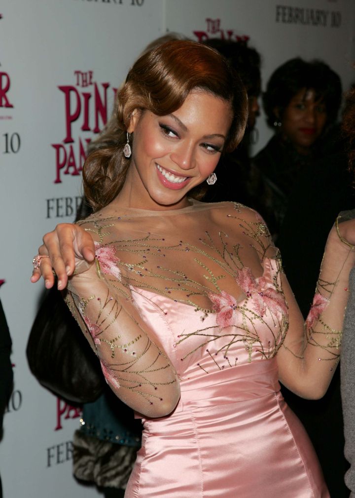 Bey is pretty in pink