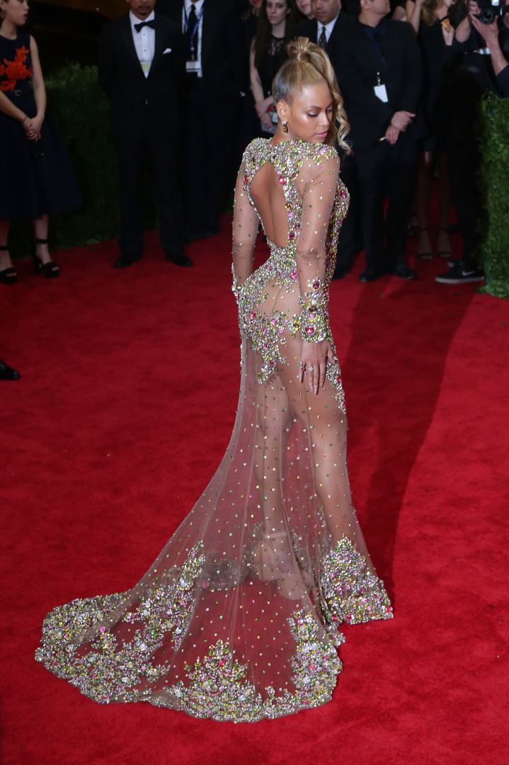 Bey slays in this nude gown
