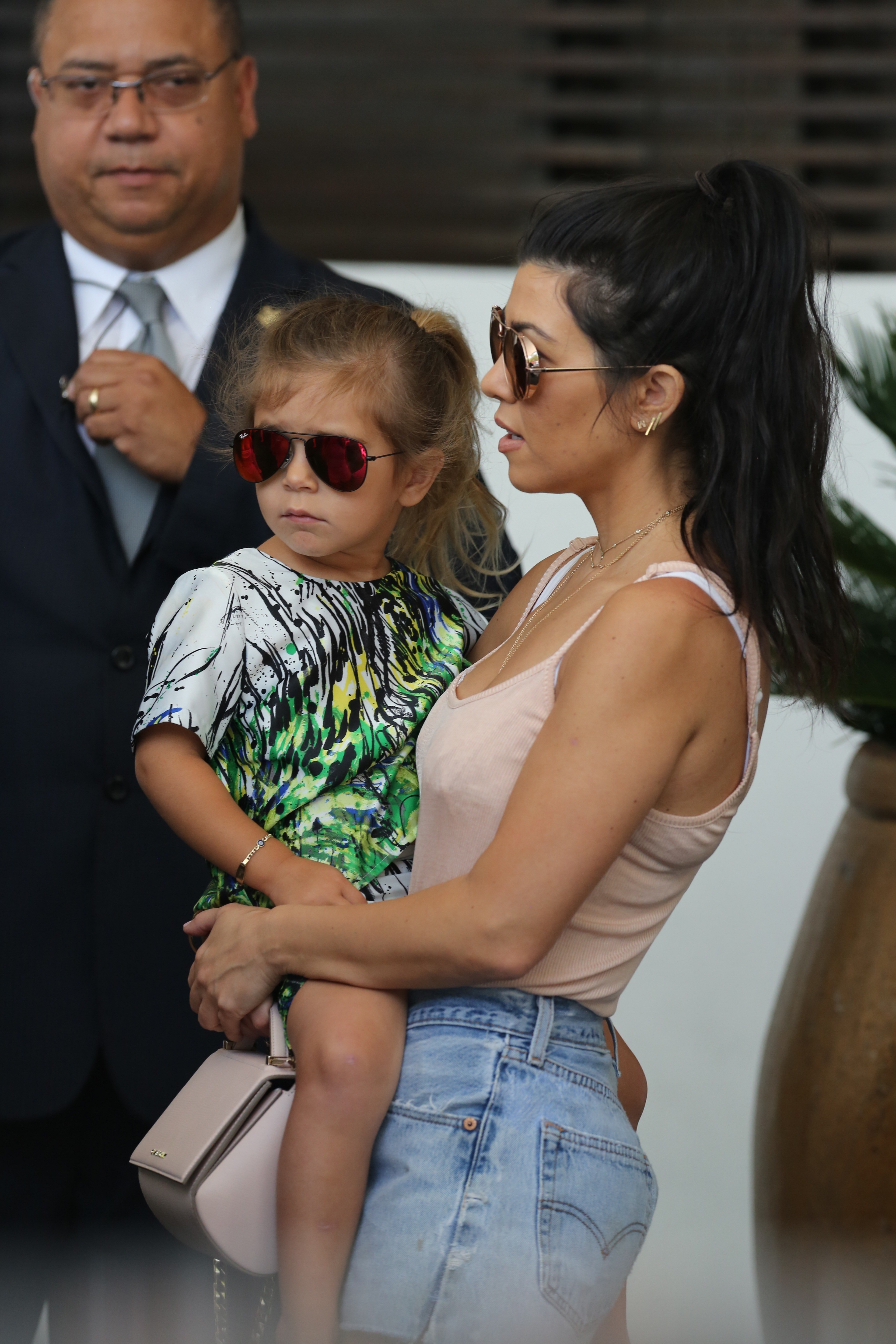 Kim Kardashian, North West, Kanye West, Kourtney Kardashian, Penelope Disick in Miami