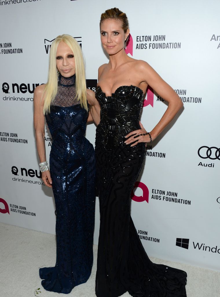 Hanging with supermodel Heidi Klum.