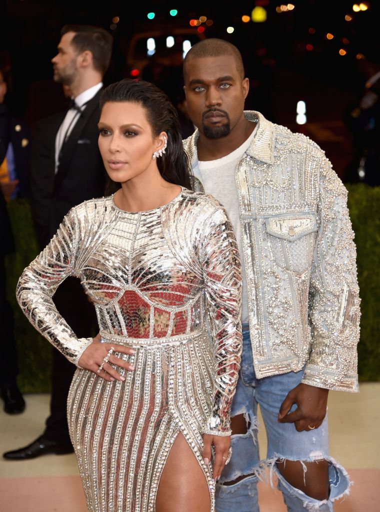 KimYe nailed the night's trend perfectly.