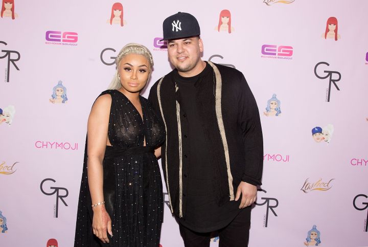 Blac Chyna wore a flattering black gown to her first carpet appearance with Rob.