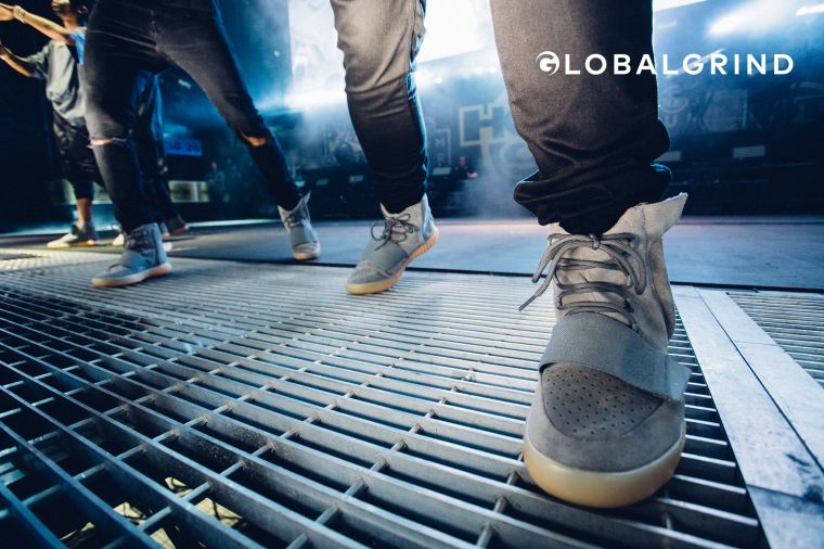 Yeezys up close and personal.