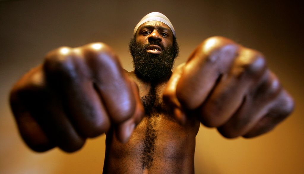 Kimbo Slice (Kevin Ferguson), who will fight in the main event of the first mixed martial arts card