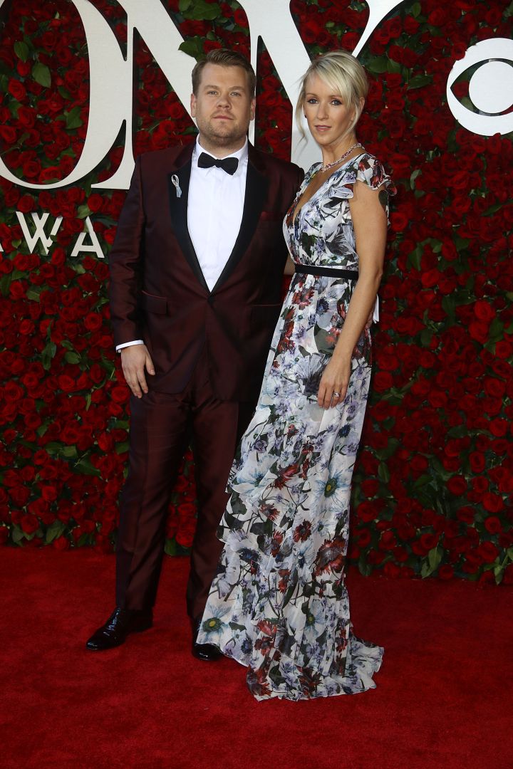 TV personality and Tony host James Corden & Julia Carey.