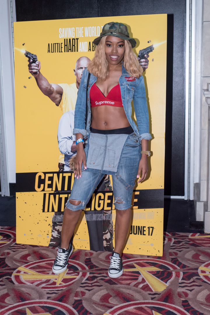 Rapper Nyemiah Supreme looked stunning at the #XillaMovieParty for Central Intelligence in New York City