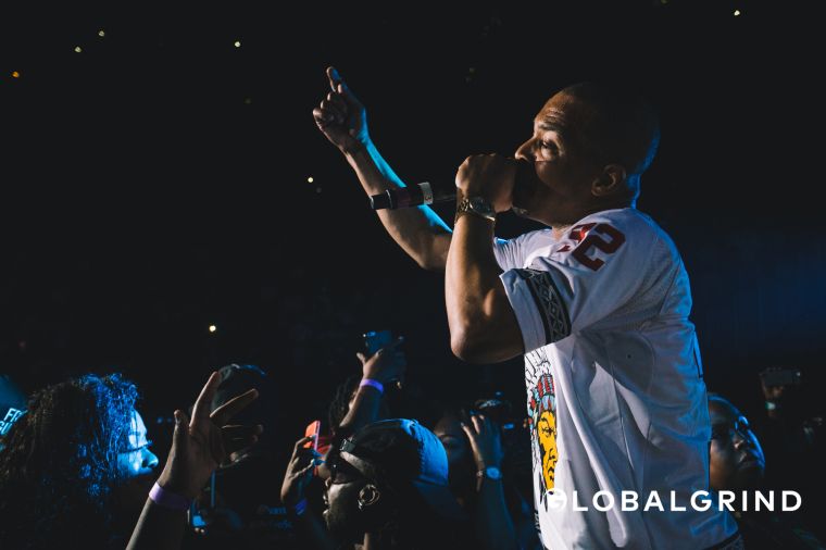 Ti jumped into the crowd for some love at Hot 107.9's Birthday Bash concert in Atlanta.