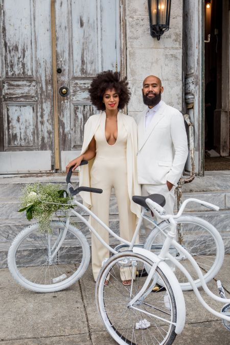 Solange Knowles puts a spin on all white for her wedding.