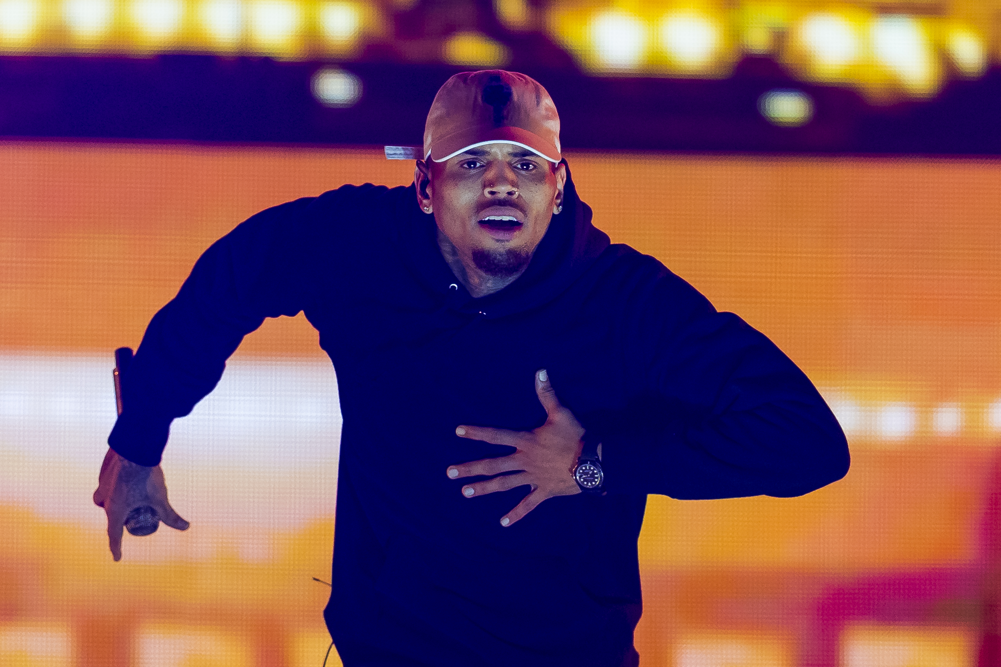 Chris Brown Performs in Concert in Oslo