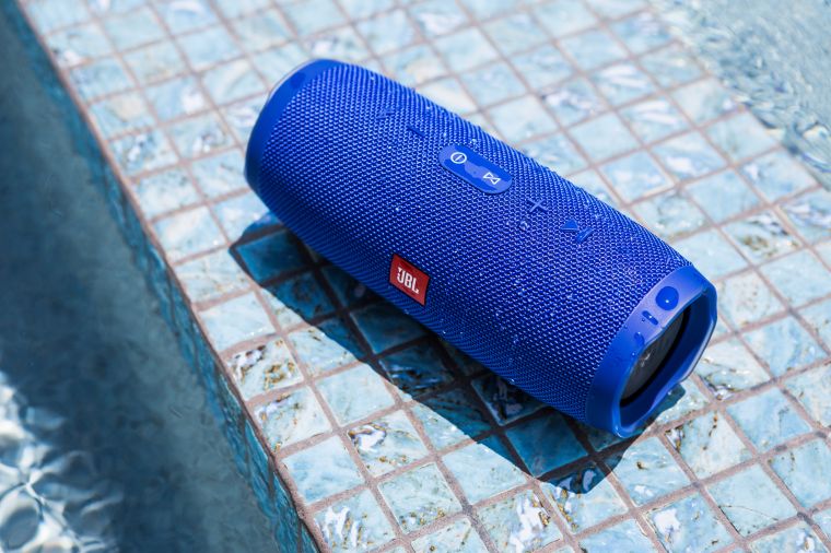 JBL’s New “Charge 3” Waterproof Portable Speaker.