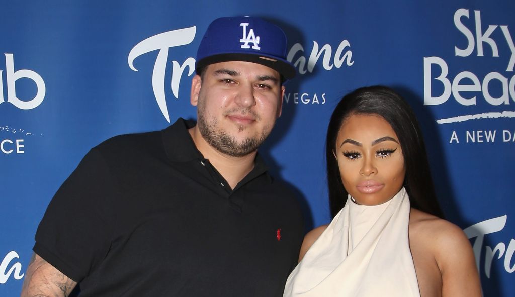 Rob Kardashian And Blac Chyna At Sky Beach Club