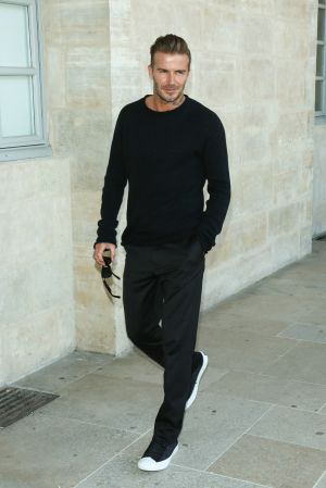David Beckham - Celebrities at Paris Fashion Week