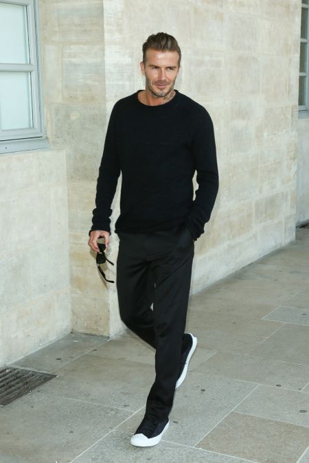David Beckham at the Louis Vuitton Menswear show.