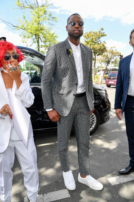 Dwyane Wade seen at the Dior Homme show.