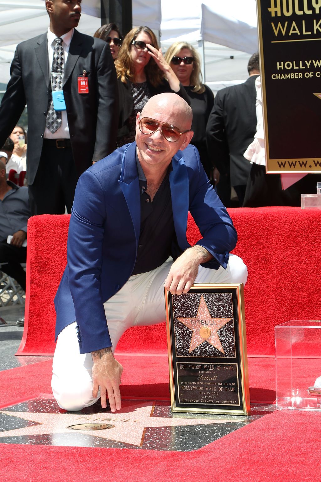 Pitbull Honored With Star On The Hollywood Walk Of Fame