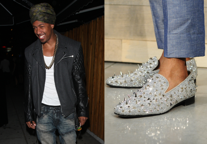 Nick Cannon's Turban and Shoes