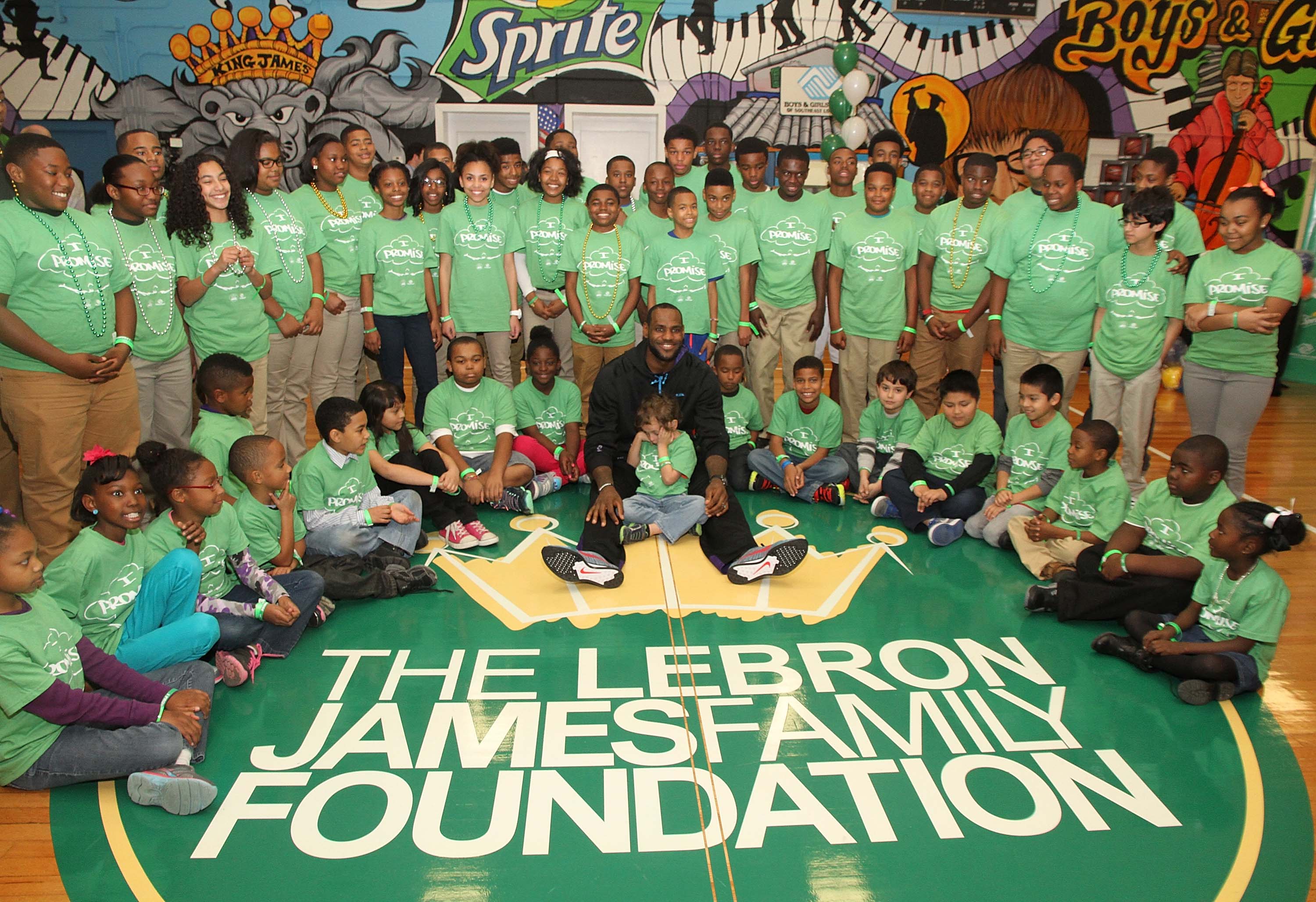 LeBron Jamesand Sprite Unveil Refurbished Gym at Boys & Girls Club in New Orleans