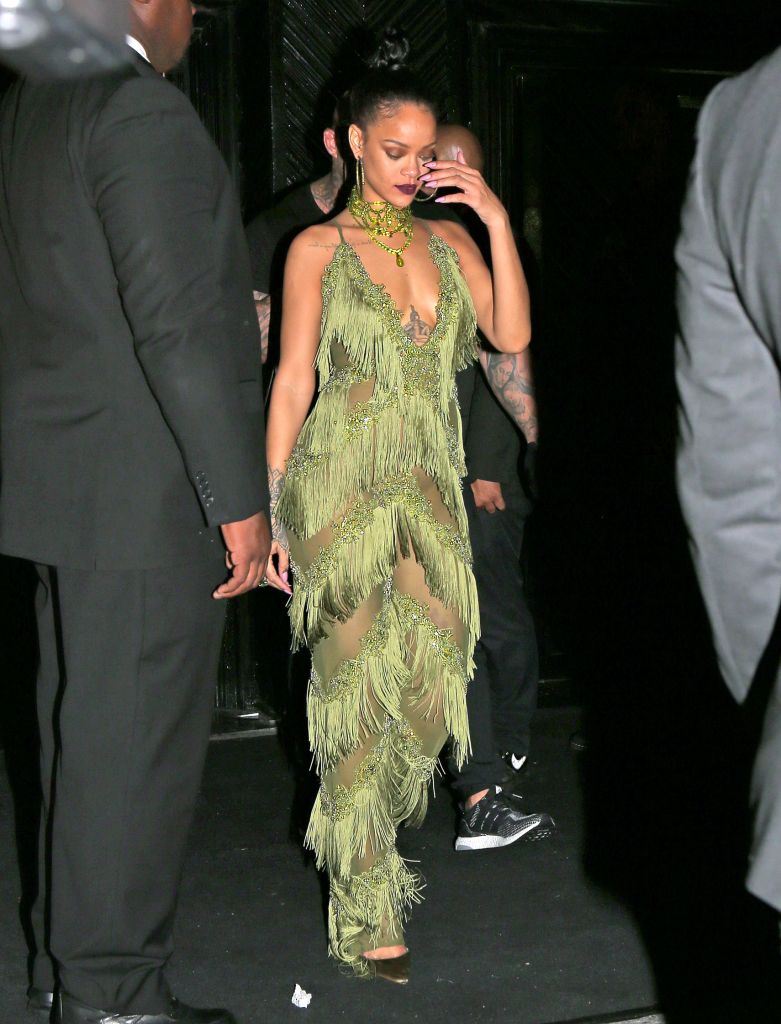 Rihanna and Drake leave the club Up and Down together after hanging out at the after party for the VMA's in New York City.