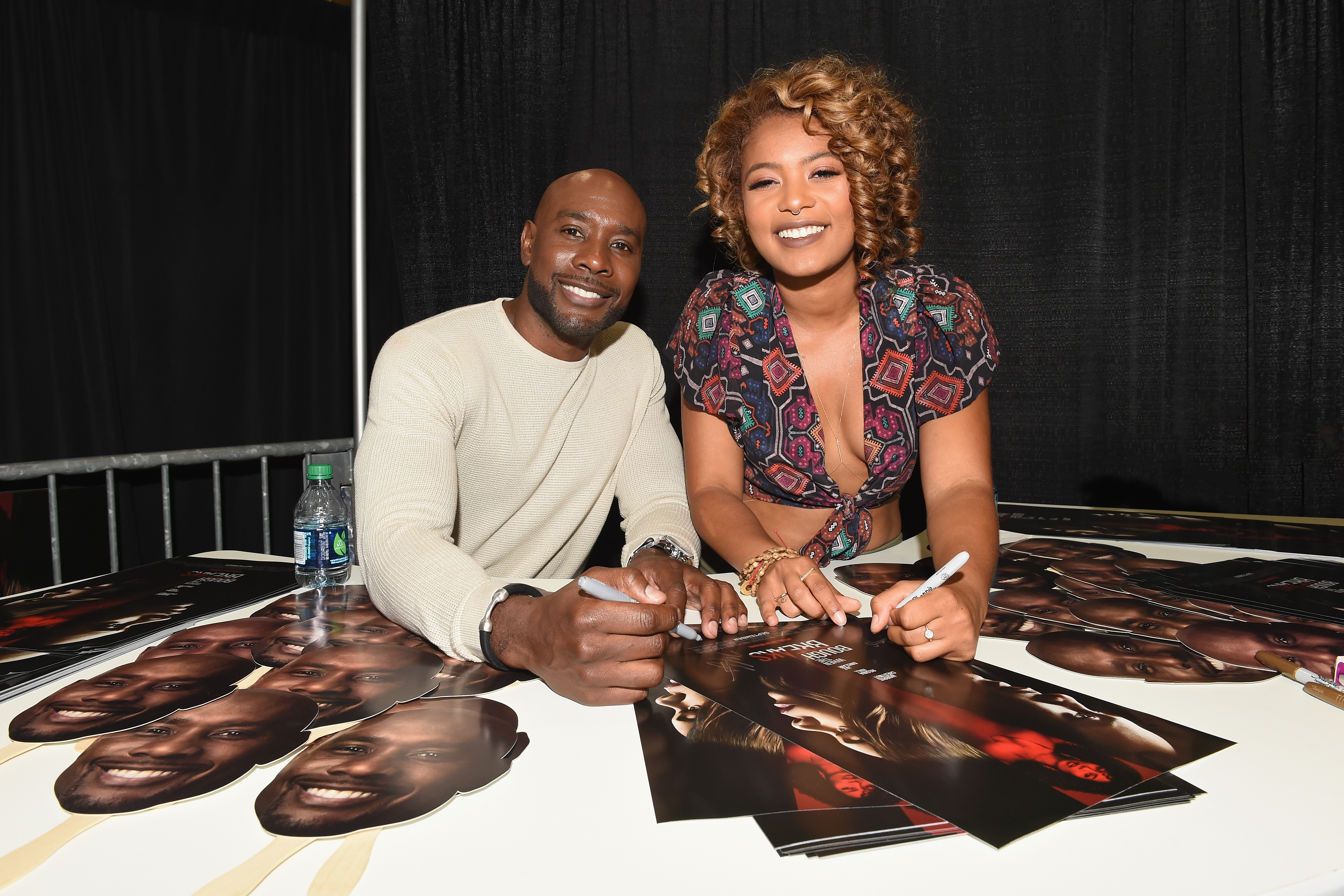 WHEN THE BOUGH BREAKS Cast Members Morris Chestnut And Jaz Sinclair At The 2016 Essence Festival