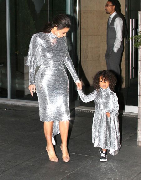 Kim K and Nori rocking the natural curls.