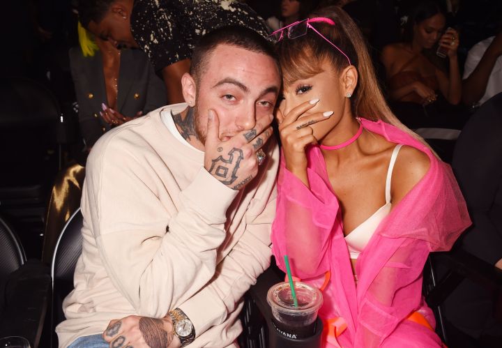 Mac and Ariana backstage at the 2016 MTV Video Music Awards