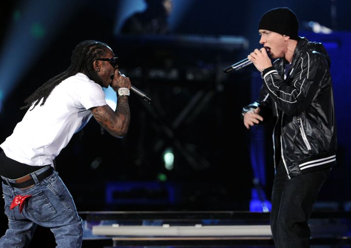 Eminem and Lil Wayne have both reached pinnacles in their career that no one else has. What a way to bond.