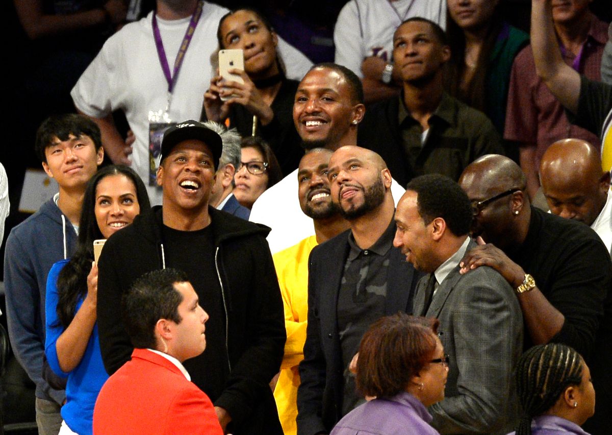 Celebrities At The Los Angeles Lakers Game