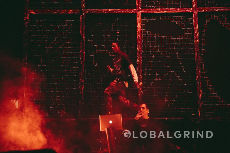 Travis Scott performs for the crowd at ComplexCon.