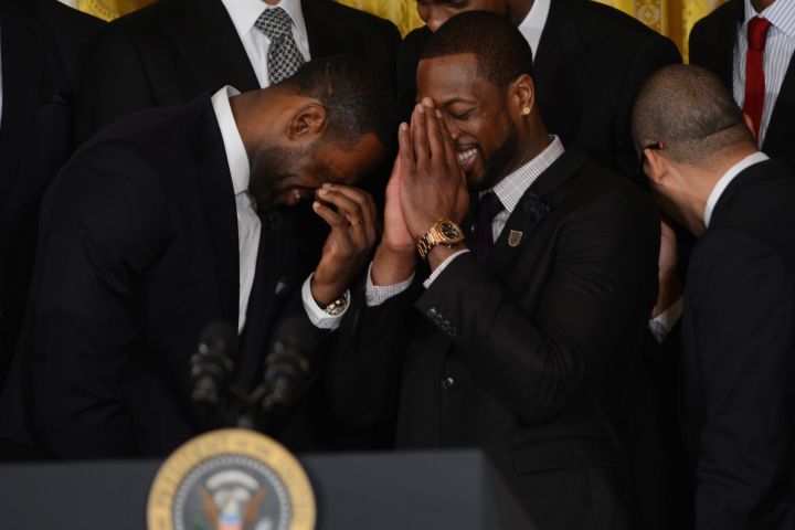 President Barack Obama welcomes 2013 NBA Champion Miami Heat to the White House to honor the team on