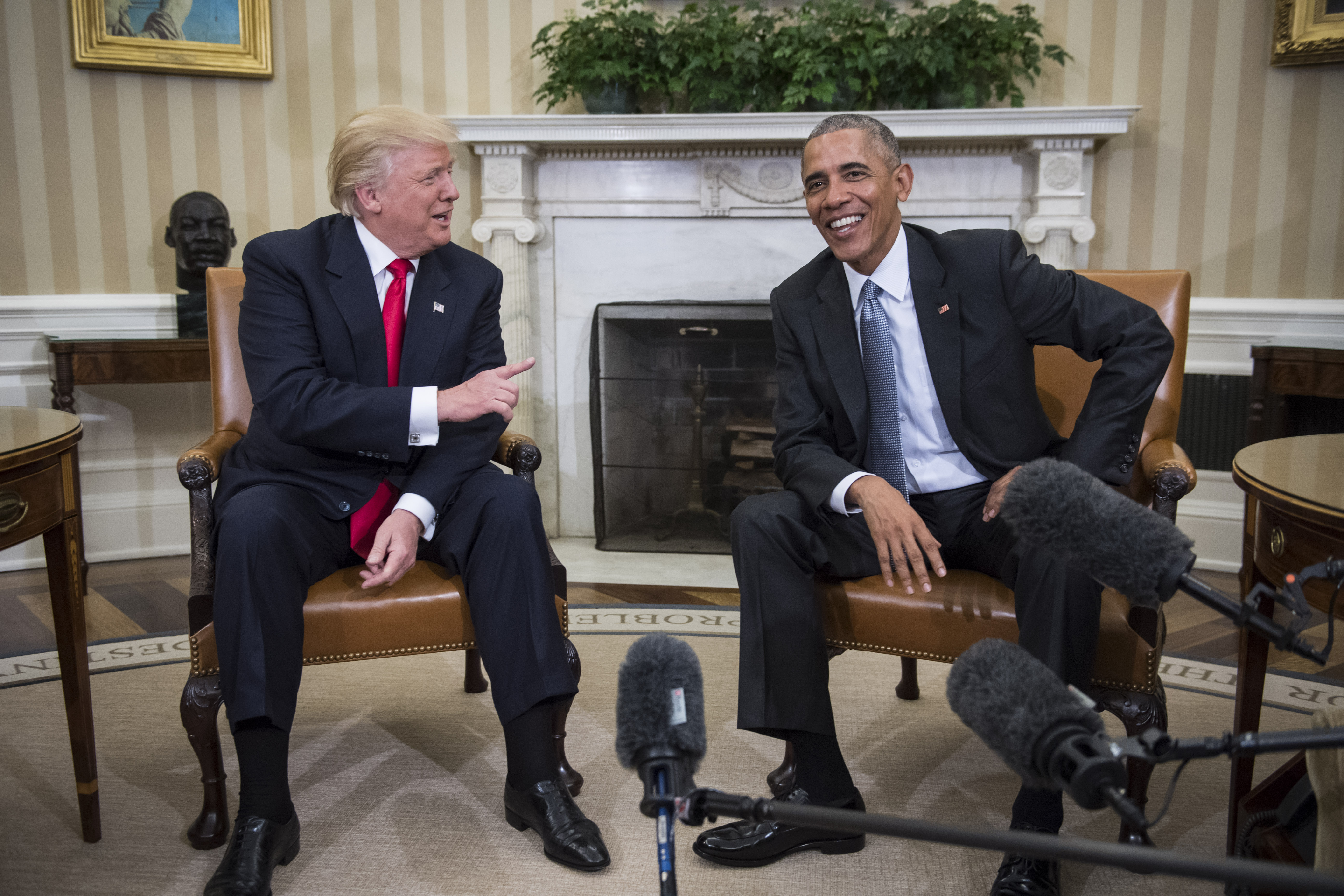 Republican presidential elect Donald Trump meets with