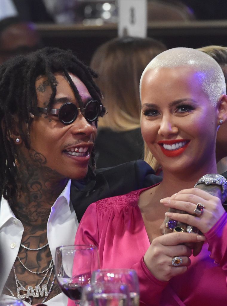 Even after splitting, Amber & Wiz were all smiles at the 'Pre-GRAMMY Gala and Salute to Industry Icons Honoring Debra Lee.'
