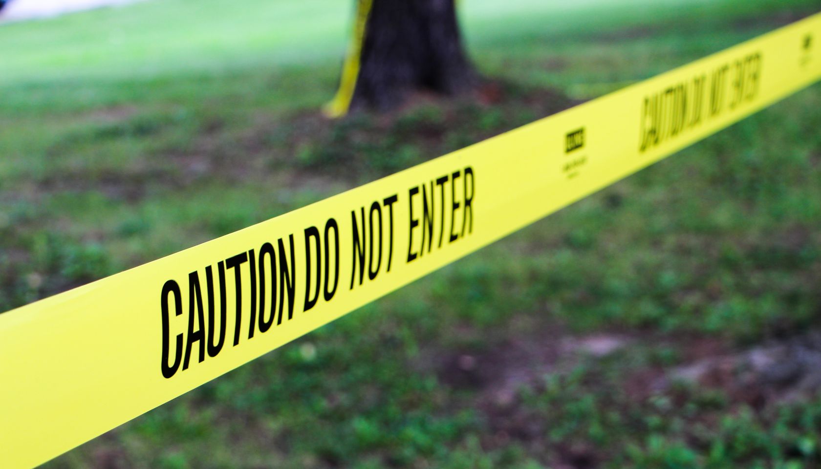 Caution Tape At Park