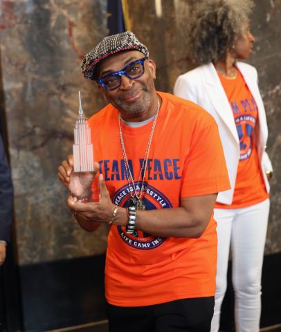 Spike Lee Lights The Empire State Building In Recognition Of National Gun Violence Awareness Month...