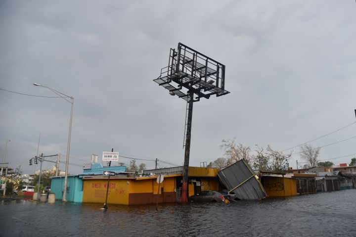 San Juan, PR: Flooded streets devastate the island.