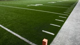 Yard lines on football field