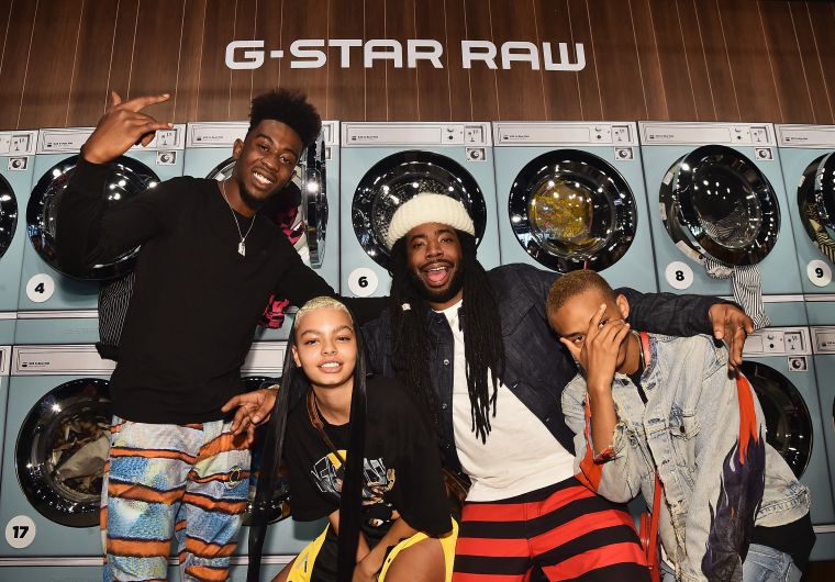 Jaden Smith playing peek a boo.