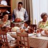 Family Enjoying Thanksgiving Dinner