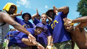 Thousands of Omega Psi Phi fraternity brothers attend the Family Festival at Howard University.