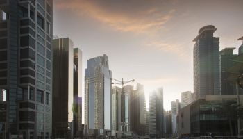 Modern buildings downtown Doha