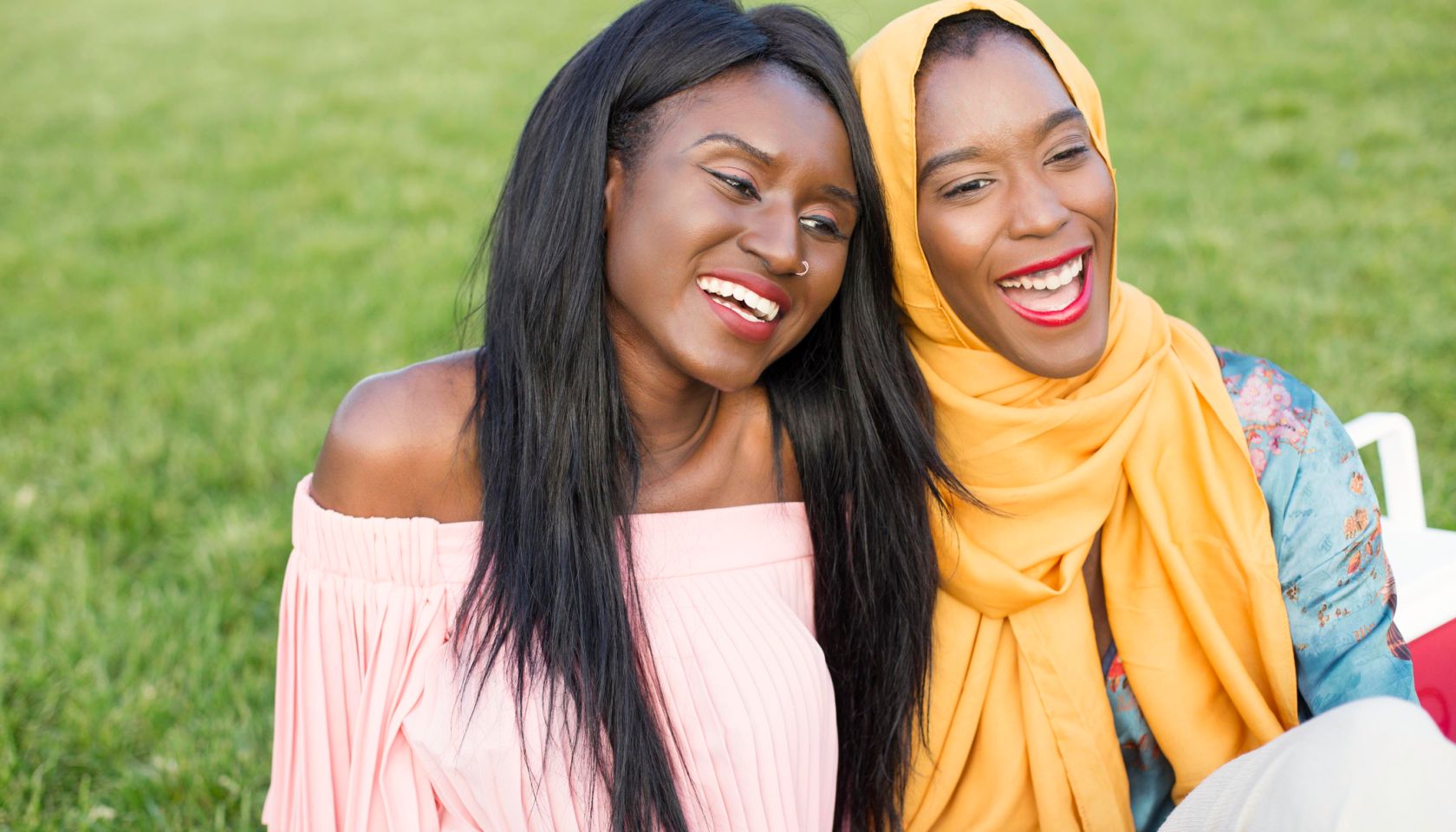 #MuslimGirls Sharing A Laugh During A Picnic