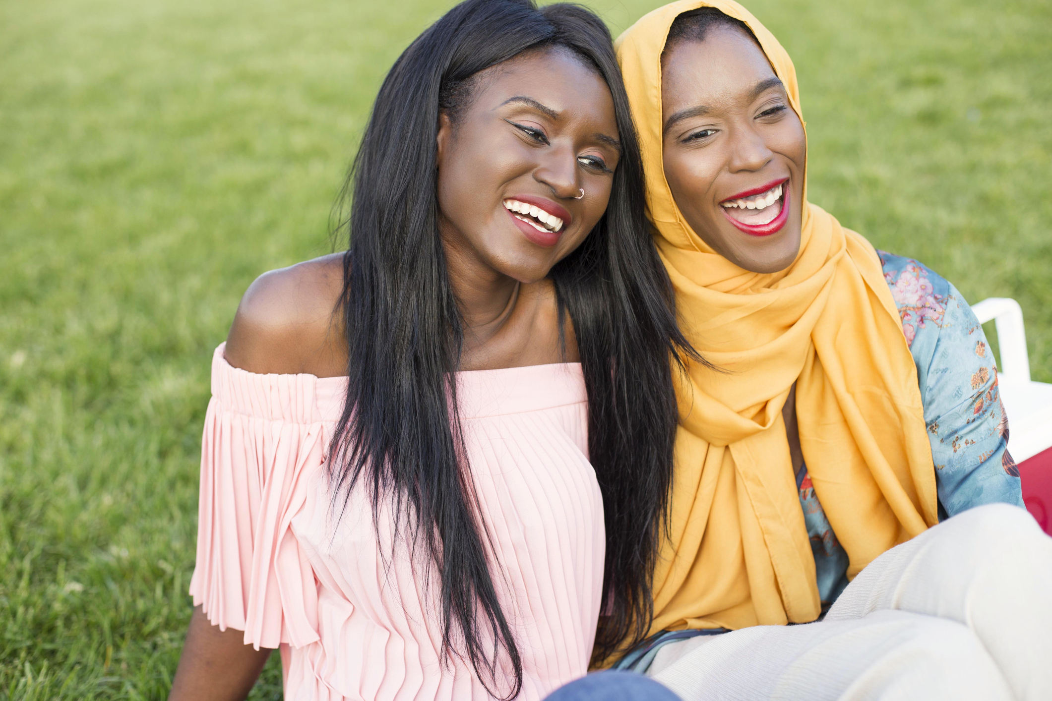 #MuslimGirls Sharing A Laugh During A Picnic