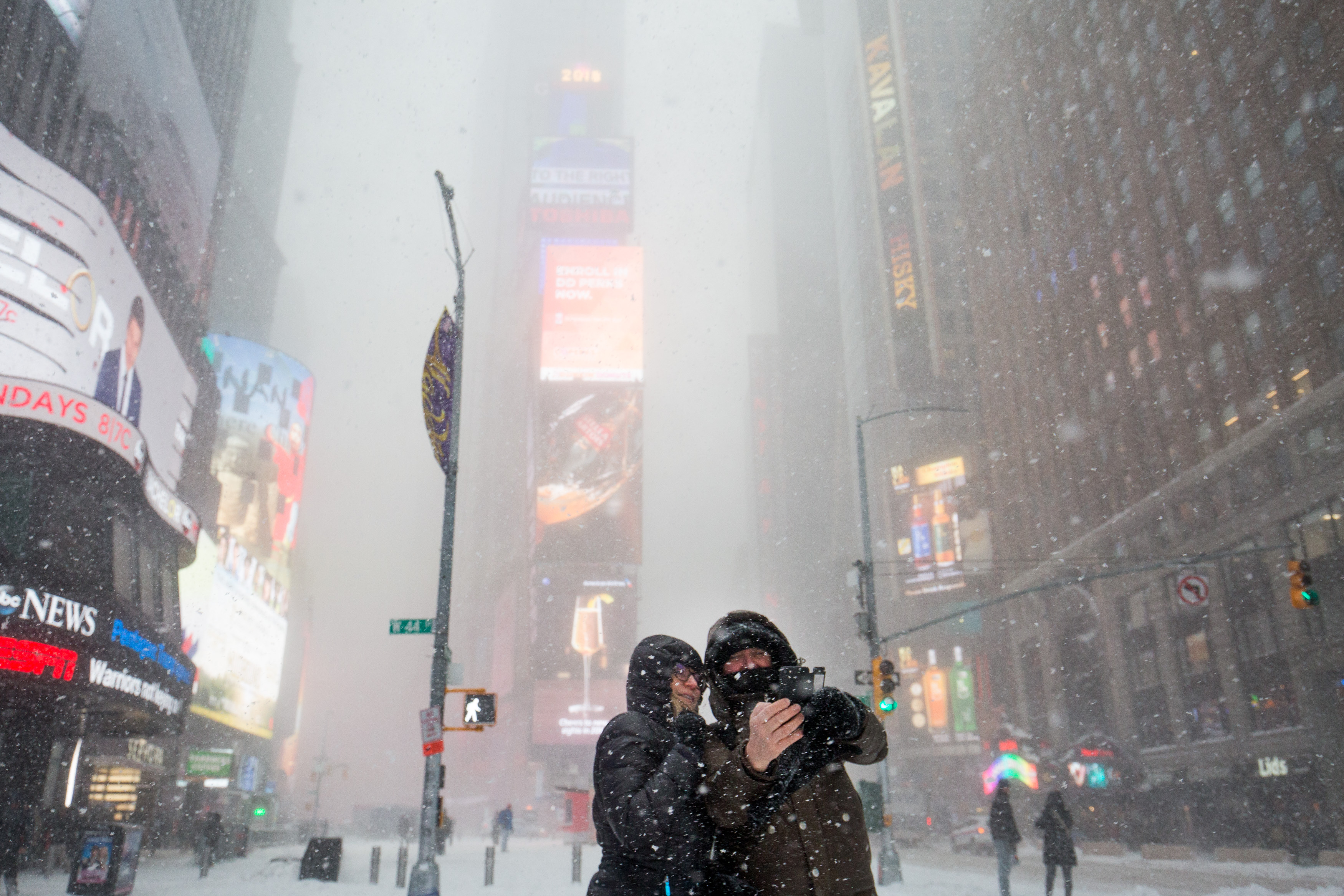 Bomb Cyclone In Dumbo, New York