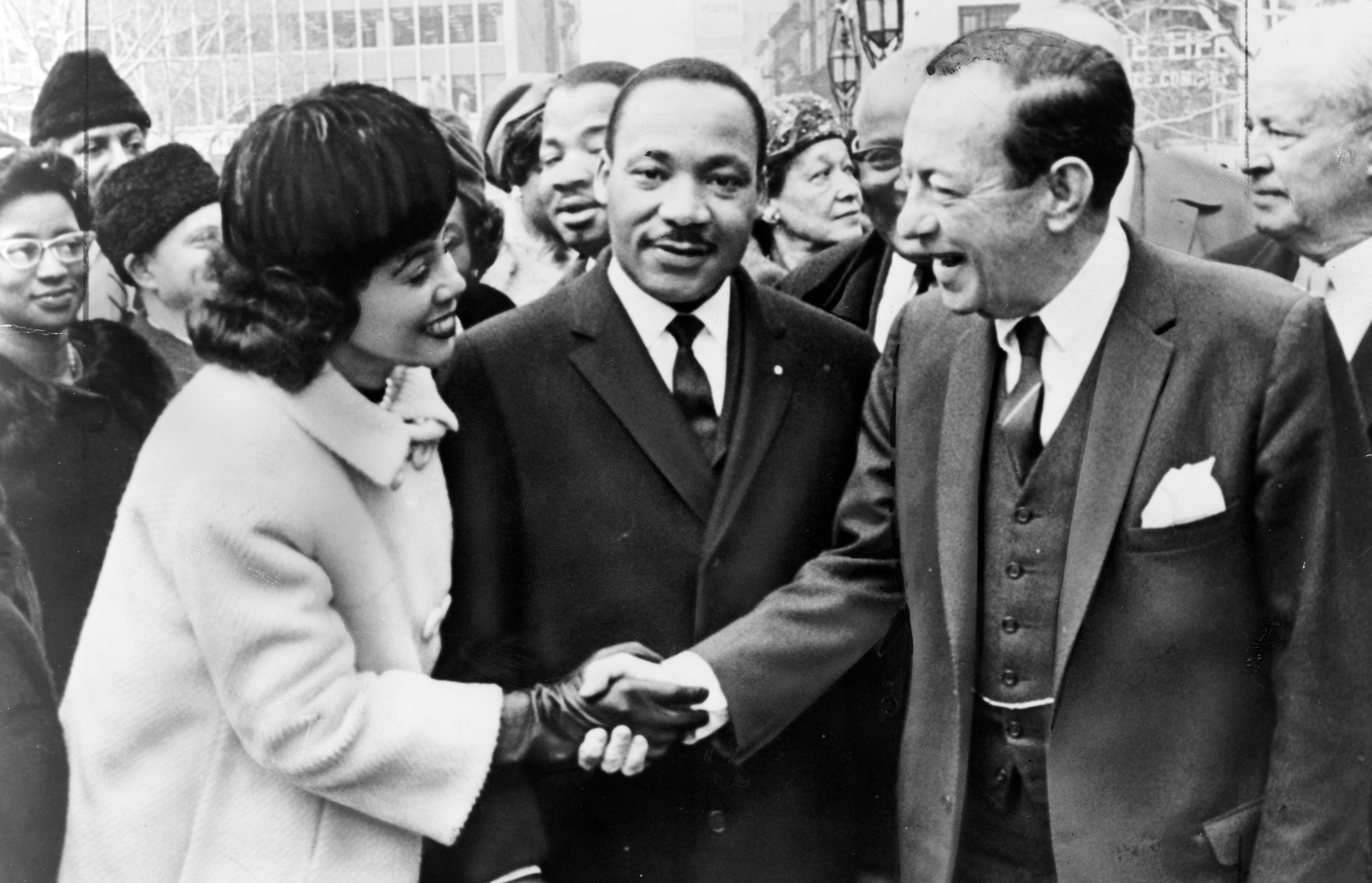 Mayor Wagner of New York greets Dr. and Mrs. Luther King, Jr. at City Hall. Robert Ferdinand Wagner II.