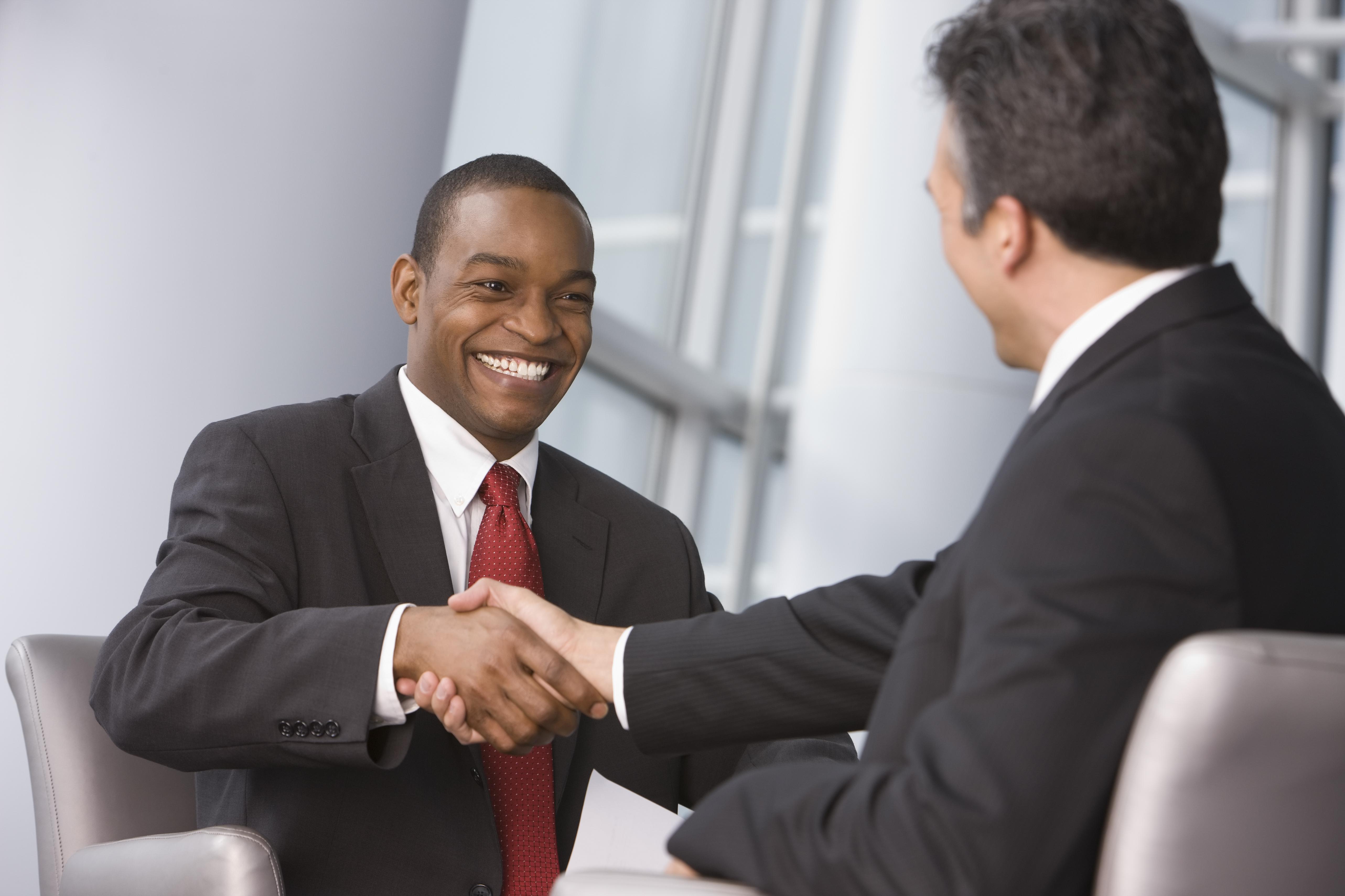 Businessmen shaking hands
