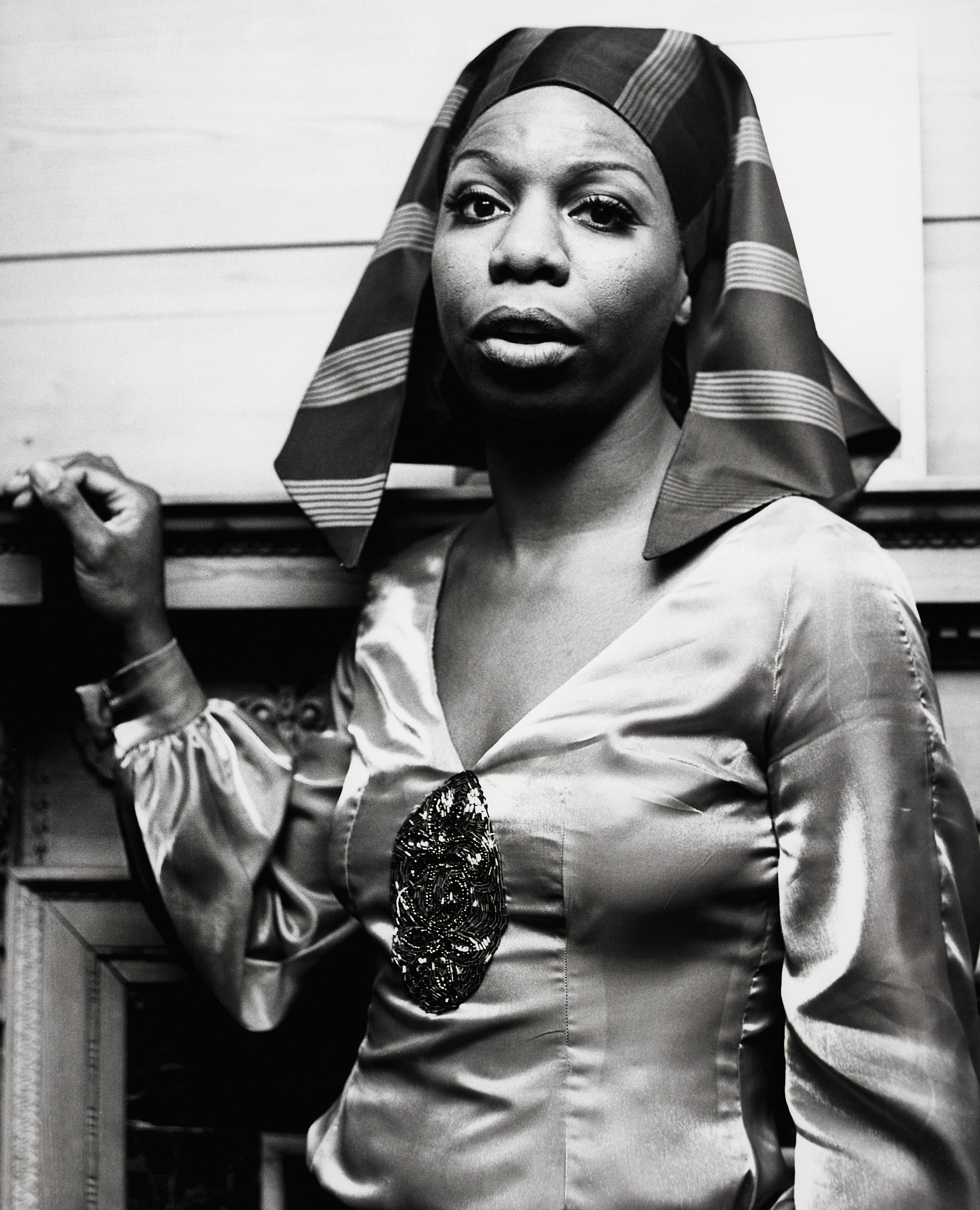 Singer Nina Simone Dressed in 'Pharaoh' Style