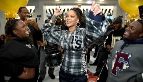 Rihanna Hosts Pep Rally To Celebrate Launch Of The AW17 FENTY PUMA By Rihanna Collection At Bloomingdales On 59th Street