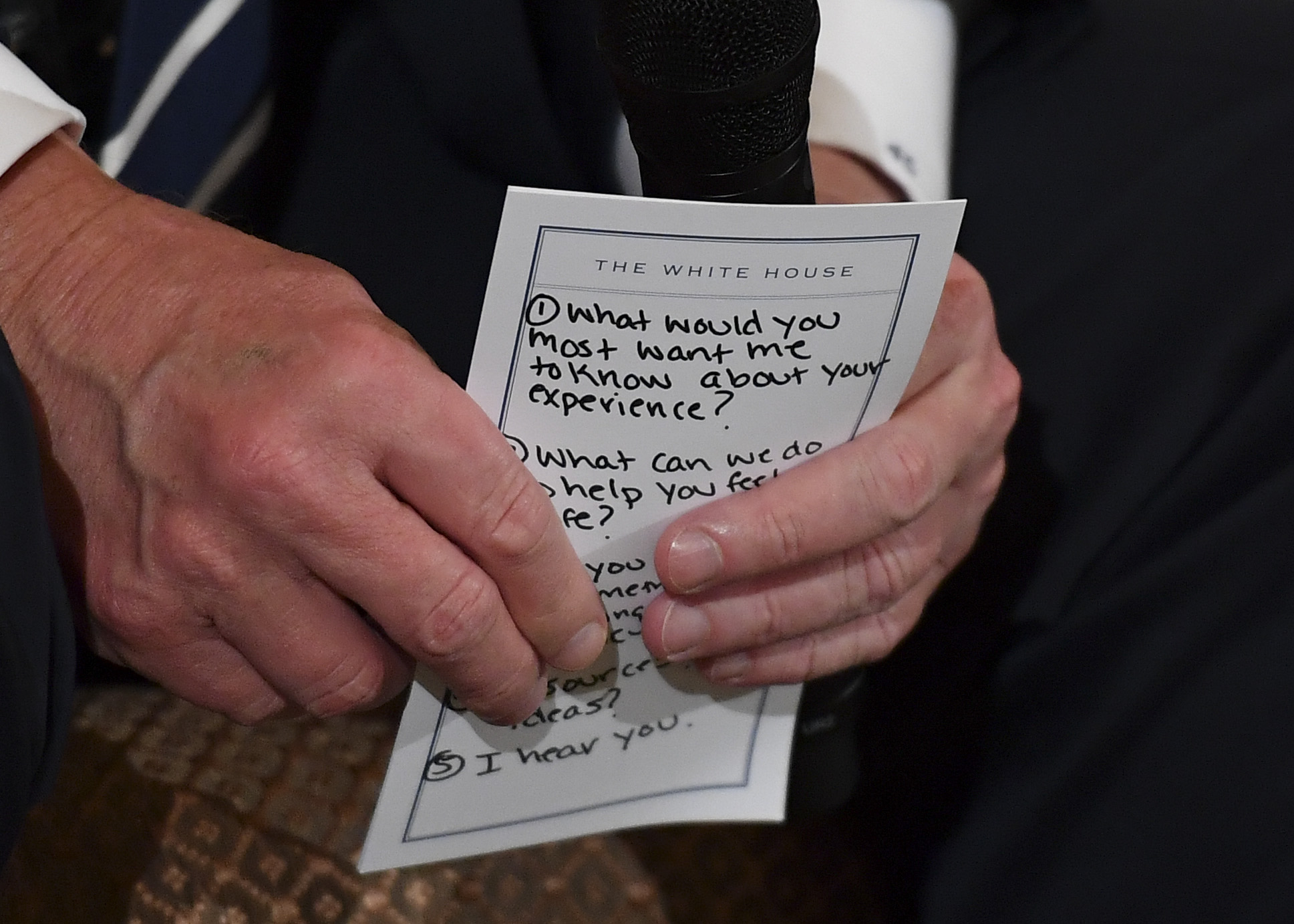WASHINGTON, DC - FEBRUARY 21: President Donald Trump holds a c