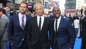 Paul Walker, Vin Diesel and Tyrese Gibson attend the world premiere of 'Fast And Furious 6'