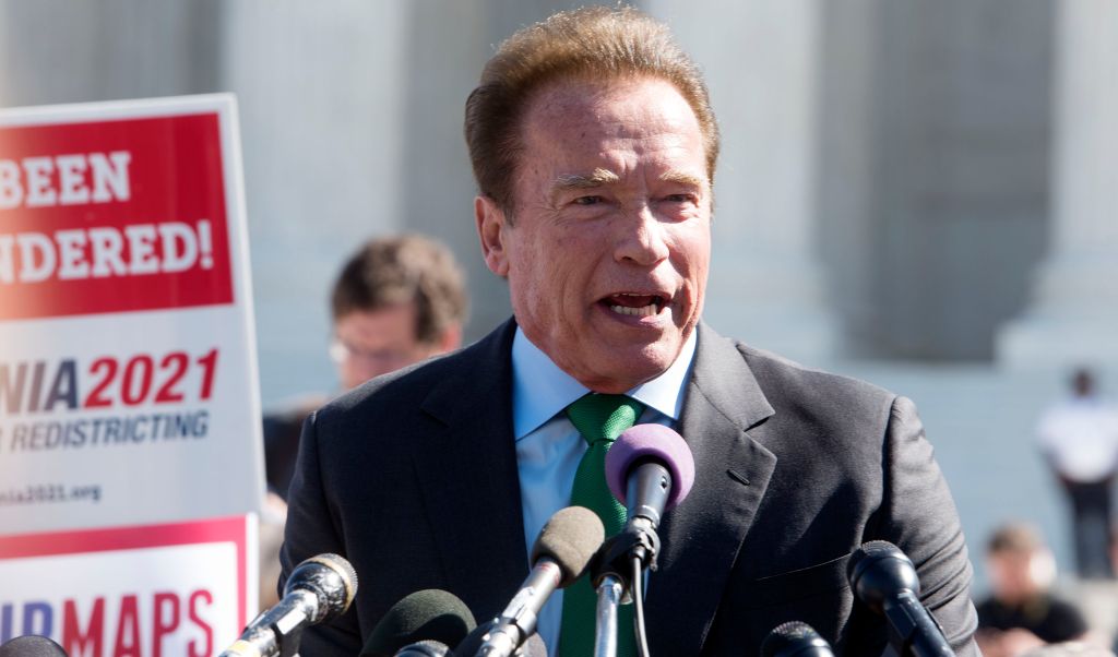 Former Gov. Arnold Schwarzenegger Attends A Rally To Call For 'An End To Partisan Gerrymandering'